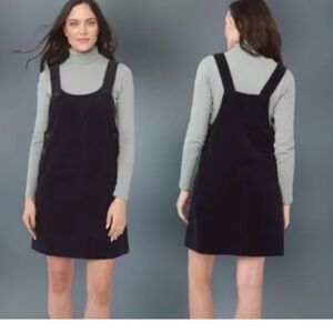 United By Blue corduroy overall mini dress Size M Night Sky organic NWT